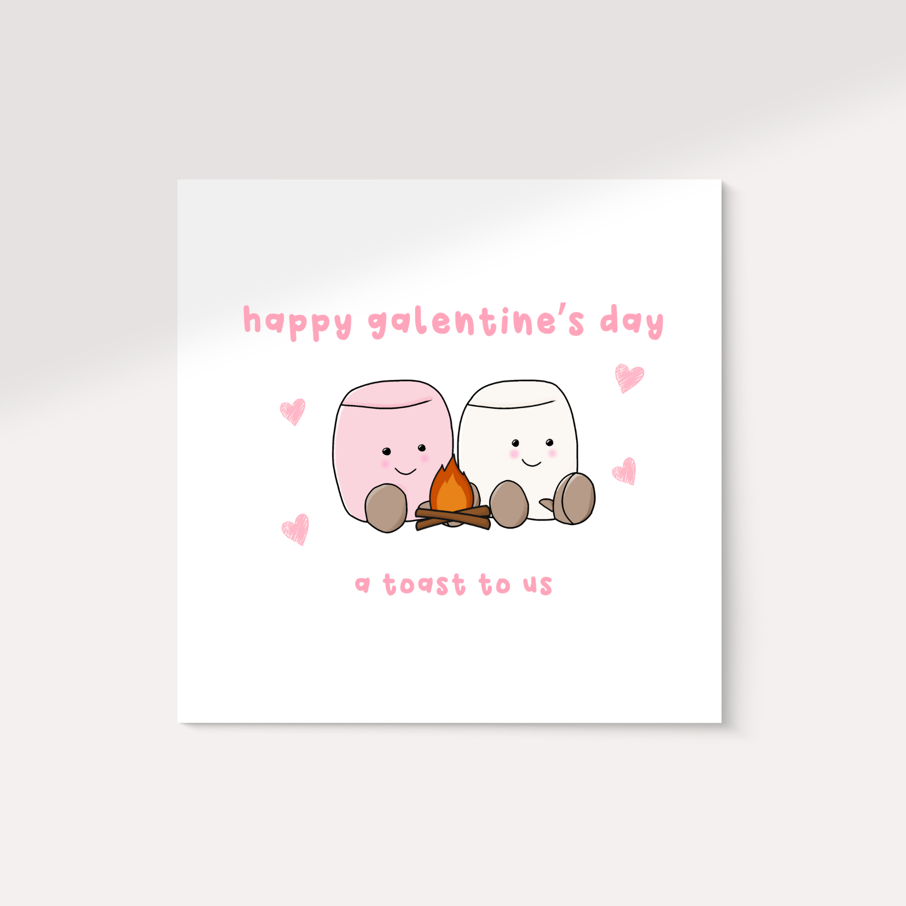 A Toast To Us Galentines Greeting Card